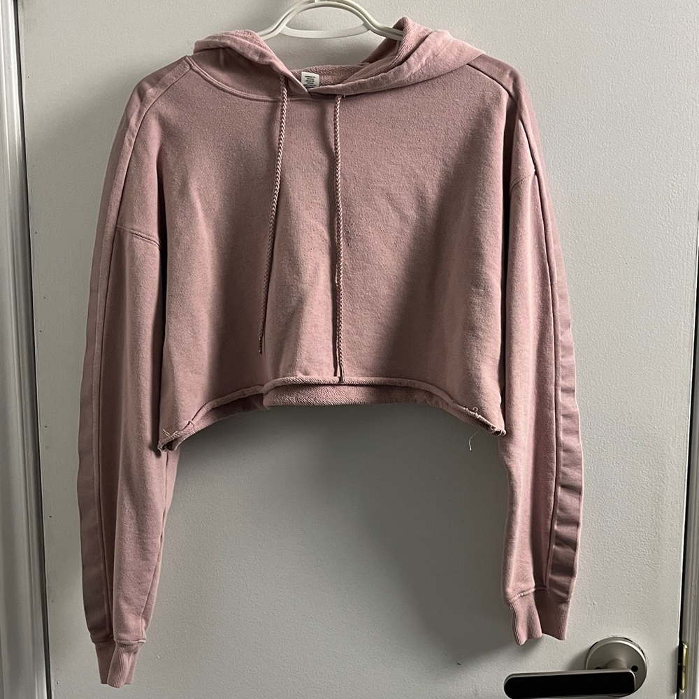 Forever 21 Pink Cropped Hoodie